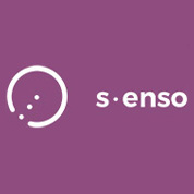logo of s enso on a purple background symbolizing harmony and balance related to growth and 18 year journey