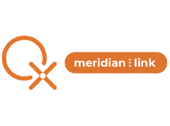 meridian link logo featuring an orange geometric design representing connection and technology with focus on 3 key features