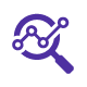 magnifying glass with data chart icon representing analysis for improved performance