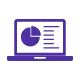 laptop with a screen displaying various icons and a graph symbolizing data analysis including a circle indicating growth focus on digital strategies for 14 businesses